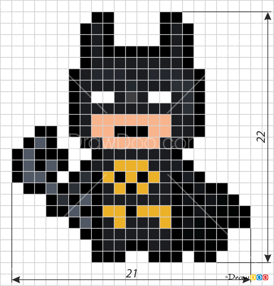 How to Draw Batman, Pixel Superheroes